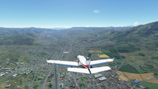 Approaching Alejandro Velasco Astete (SPZO) (elevation 10,859ft) at Cusco, Peru